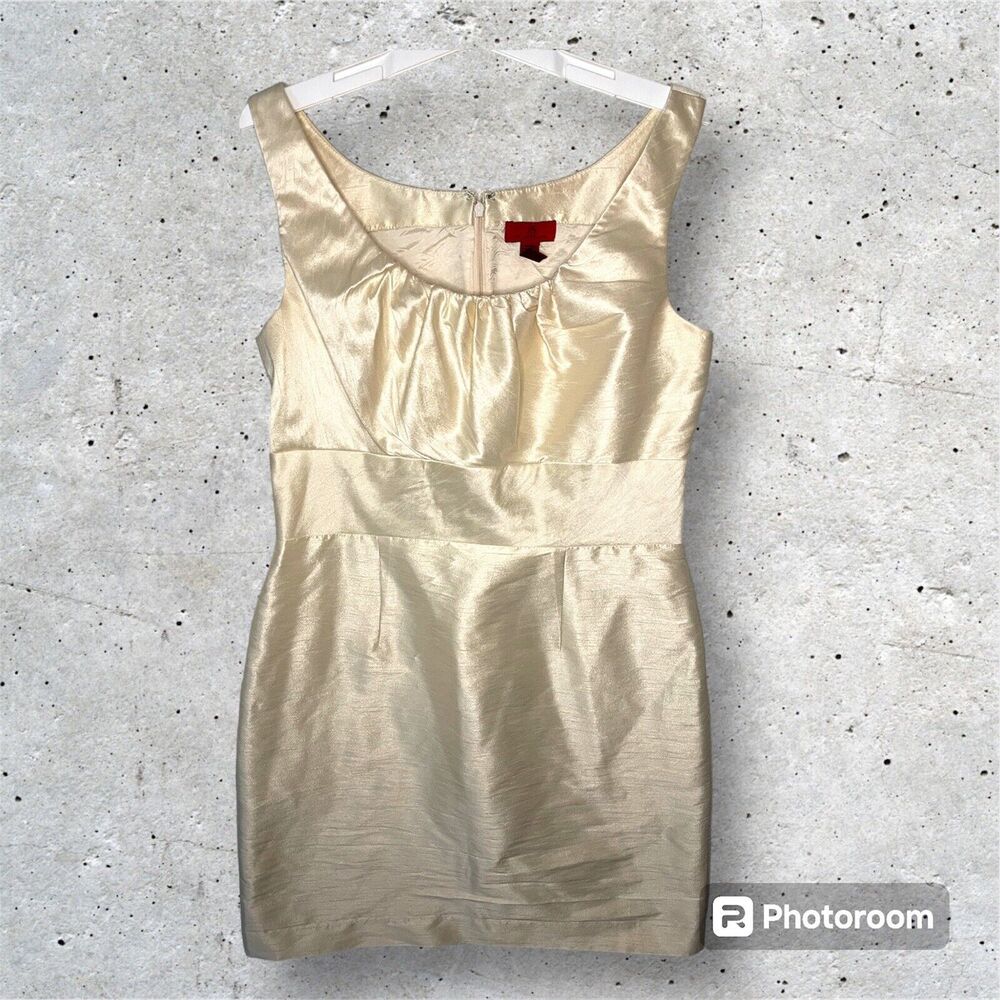 JS COLLECTION Womens White Party Mother In Law Cocktail Sheath Dress 14 Elegant